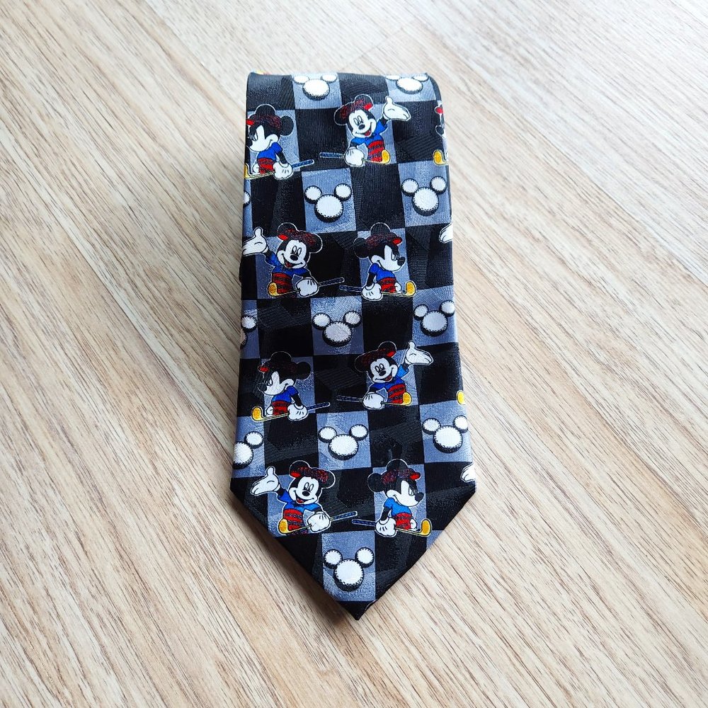 Vintage Mickey Unlimited Mickey Mouse Golf Neck Tie Satin Polyester